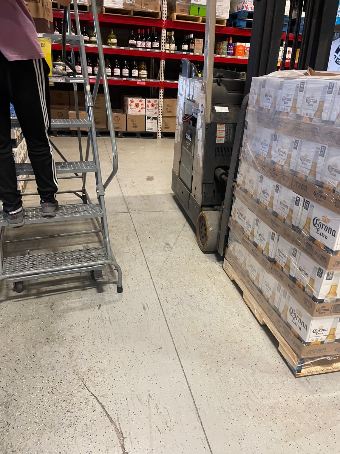 Forklift on 17-year-old ArmorGarage epoxy floor