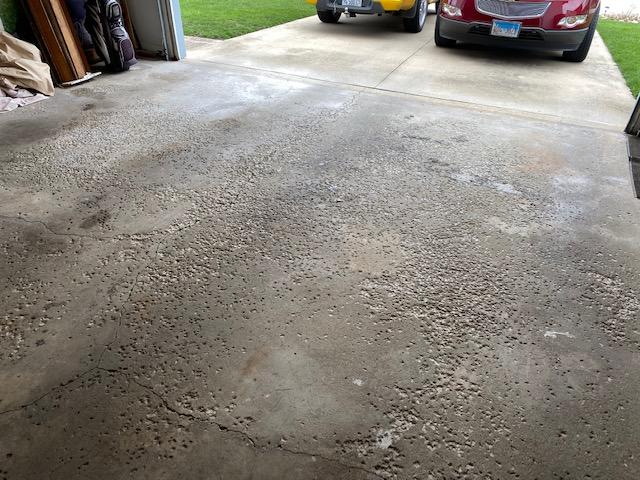 PITTED CONCRETE FLOOR