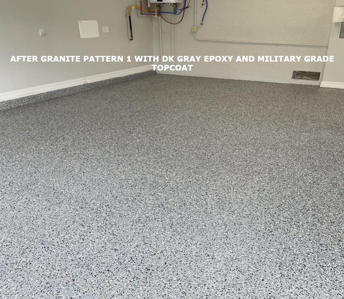 After ArmorGarage Epoxy Floor Granite Pattern 1